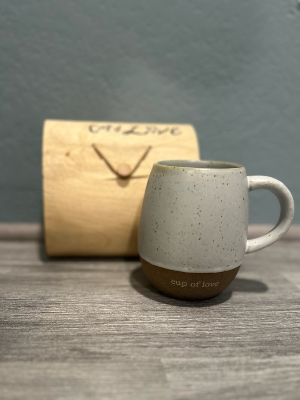Cup Of Love Blue Mug with Wooden Case